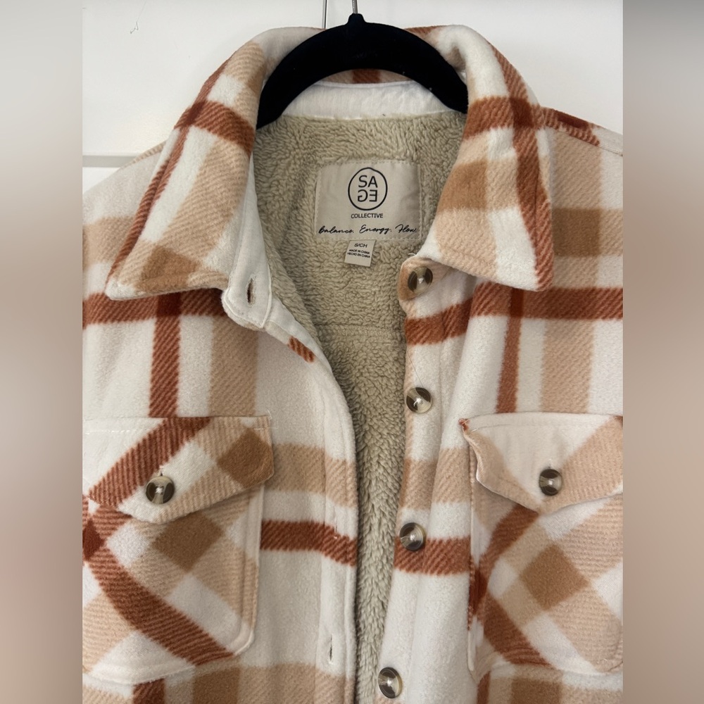 Plaid Teddy Jacket - Picture 3 of 6